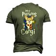 My Patronus Is Corgi Corgi For Corgi Lovers Corgis Men's 3D T-Shirt Back Print Army Green