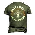 Peace Sign Love 60S 70S Tie Dye Hippie Halloween Costume V6 Men's 3D T-shirt Back Print Army Green