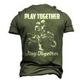 Play Together - Stay Together Men's 3D T-shirt Back Print Army Green