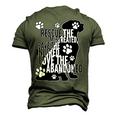 Rescue Save Love - Cute Animal Rescue Dog Cat Lovers Men's 3D T-shirt Back Print Army Green