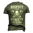 Respect Is Earned - Loyalty Is Returned Men's 3D T-shirt Back Print Army Green