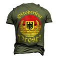 Retro Prost  Men Women German Eagle Vintage Oktoberfest  Men's T-shirt 3D Print Graphic Crewneck Short Sleeve Back Print Army Green