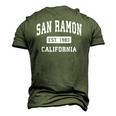 San Ramon California Ca Vintage Established Sports Men's 3D T-Shirt Back Print Army Green