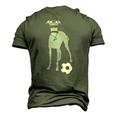Soccer Idea Fans- Sporty Dog Coach Hound Men's 3D T-Shirt Back Print Army Green