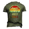 Vintage 37Th Birthday Awesome Since July 1985 Epic Legend Men's 3D T-shirt Back Print Army Green