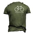 Vintage Tee Bike Madison Men's 3D T-Shirt Back Print Army Green