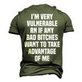 Im Very Vulnerable Rn Men's 3D T-shirt Back Print Army Green