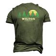Wilton Ct Vintage Throwback Tee Retro 70S Men's 3D T-Shirt Back Print Army Green