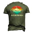 Wings Are For Fairies Helicopter Pilot Retro Vintage Men's 3D T-Shirt Back Print Army Green