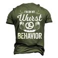 Wurst Behavior Oktoberfest Funny German Festival  Men's T-shirt 3D Print Graphic Crewneck Short Sleeve Back Print Army Green