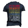 24Th Birthday For Men Women 24 Years Of Being Awesome Men's 3D T-shirt Back Print Navy Blue