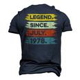 44Th Birthday Retro Vintage Legend Since July 1978 Men's 3D T-shirt Back Print Navy Blue