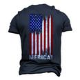 4Th Of July Independence Day Us American Flag Patriotic Men's 3D T-shirt Back Print Navy Blue