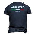 Abruzzo Italian Name Italy Flag Italia Surname Men's 3D T-Shirt Back Print Navy Blue