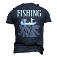 Art Of Fishing Men's 3D T-shirt Back Print Navy Blue