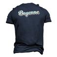 Bayonneretro Art Baseball Font Vintage Men's 3D T-Shirt Back Print Navy Blue