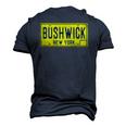 Bushwick Brooklyn New York Old Retro Vintage License Plate Men's 3D T-Shirt Back Print Navy Blue