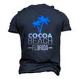 Cocoa Beach Florida Palm Tree Men's 3D T-Shirt Back Print Navy Blue