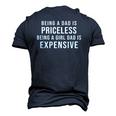 Mens Being A Dad Is Priceless Being A Girl Dad Is Expensive Men's 3D T-Shirt Back Print Navy Blue
