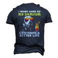 Dalmatian I Work Hard So My Dalmation Can Have A Better Life Men's 3D T-Shirt Back Print Navy Blue
