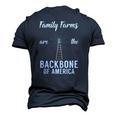 Family Farms Are The Backbone Of America Farm Lover Farming Men's 3D T-Shirt Back Print Navy Blue