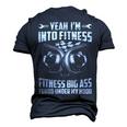 Fitness Turbo Men's 3D T-shirt Back Print Navy Blue