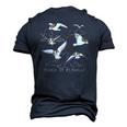 Flock Of Beagulls Beagle With Bird Wings Dog Lover Men's 3D T-Shirt Back Print Navy Blue