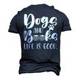 Funny Book Lovers Reading Lovers Dogs Books And Dogs  Men's 3D Print Graphic Crewneck Short Sleeve T-shirt Navy Blue