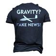 Gravity Fake News Glider Pilot Gliding Soaring Pilot Men's 3D T-shirt Back Print Navy Blue