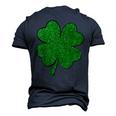 Happy Clover St Patricks Day Irish Shamrock St Pattys Day  Men's T-shirt 3D Print Graphic Crewneck Short Sleeve Back Print Navy Blue