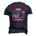 Home Of The Free Because My Brother Is Brave Soldier Men's 3D T-Shirt Back Print Navy Blue
