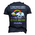 If Your Parents Arent Accepting Im Dad Now Of Identity Gay  Men's T-shirt 3D Print Graphic Crewneck Short Sleeve Back Print Navy Blue