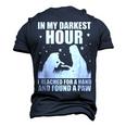 In My Darkest Hour I Reached For A Hand And Found A Paw  Men's 3D Print Graphic Crewneck Short Sleeve T-shirt Navy Blue