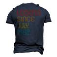 Legend Since July 1982 40Th Birthday 40 Years Old Vintage Men's 3D T-shirt Back Print Navy Blue