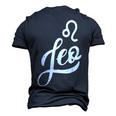 Leo Zodiac Birthday July August Men's 3D T-shirt Back Print Navy Blue