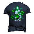 Love Gnomes Irish Shamrock St Patricks Day Four Leaf Clover  Men's T-shirt 3D Print Graphic Crewneck Short Sleeve Back Print Navy Blue