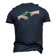 Michelangelo Angry Green Parrotlet Birb Memes Parrot Owner Men's 3D T-Shirt Back Print Navy Blue