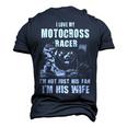 Motocross Wife Men's 3D T-shirt Back Print Navy Blue
