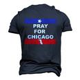Nice Pray For Chicago Chicao Shooting Men's 3D T-shirt Back Print Navy Blue