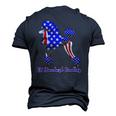 Patriotic Flag Poodle For American Poodle Lovers Men's 3D T-Shirt Back Print Navy Blue