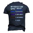 My Perfect Day Brazilian Jiu Jitsu Bjj Fighter Rolling Men's 3D T-Shirt Back Print Navy Blue