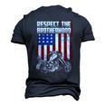 Respect Brotherhood Men's 3D T-shirt Back Print Navy Blue