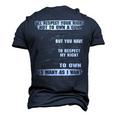 Respect My Right Men's 3D T-shirt Back Print Navy Blue