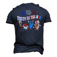 Retro Style Party In The Usa 4Th Of July Baseball Hot Dog V2 Men's 3D T-shirt Back Print Navy Blue