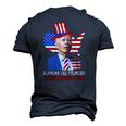 Running The Country Is Like Riding A Bike Anti Biden Men's 3D T-Shirt Back Print Navy Blue