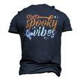 Vintage Spooky Vibes Halloween Novelty Graphic Art Men's 3D T-shirt Back Print Navy Blue