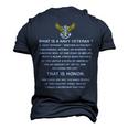 What Is A Navy Veteran For Her Men's 3D Print Graphic Crewneck Short Sleeve T-shirt Navy Blue