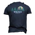 Wilton Ct Vintage Throwback Tee Retro 70S Men's 3D T-Shirt Back Print Navy Blue