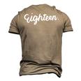 18Th Birthday For Girl Eighn Party N Women Age 18 Year  Men's 3D Print Graphic Crewneck Short Sleeve T-shirt Khaki