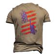 4Th Of July Usa Flag American Patriotic Statue Of Liberty Men's 3D T-Shirt Back Print Khaki